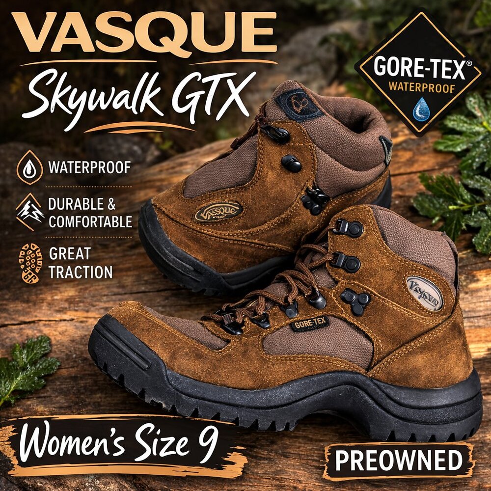 Vasque Skywalk GTX Gore-Tex Hiking Boots – Preowned Size - 9 waterproof